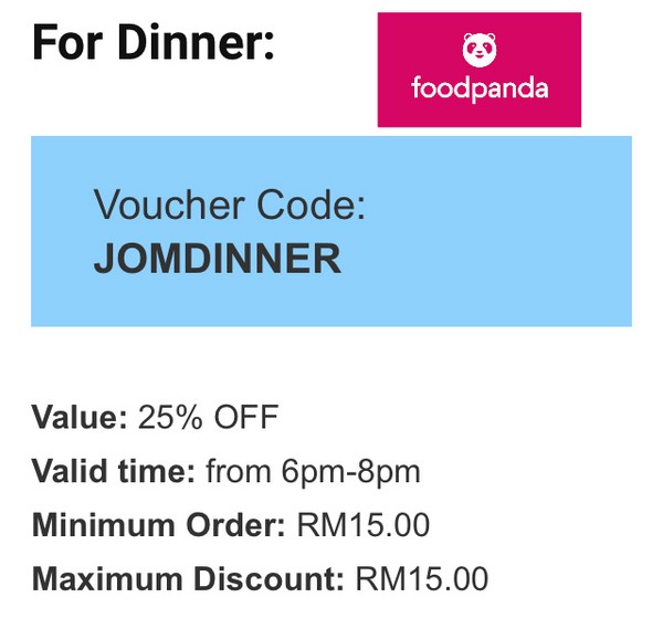 Foodpanda voucher july 2021