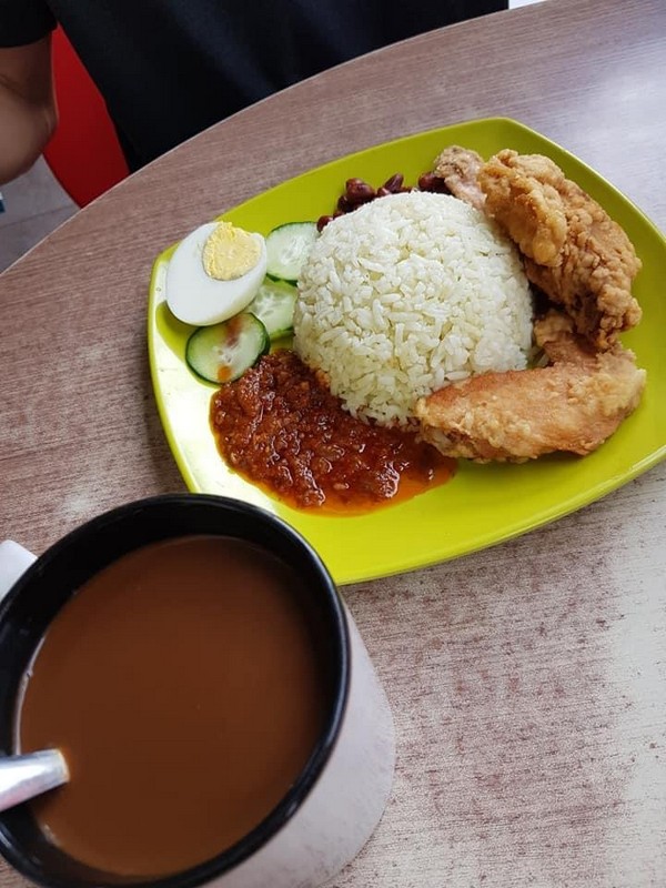 Pork Nasi  Lemak  at Kopi  Permy Miri Miri City Sharing