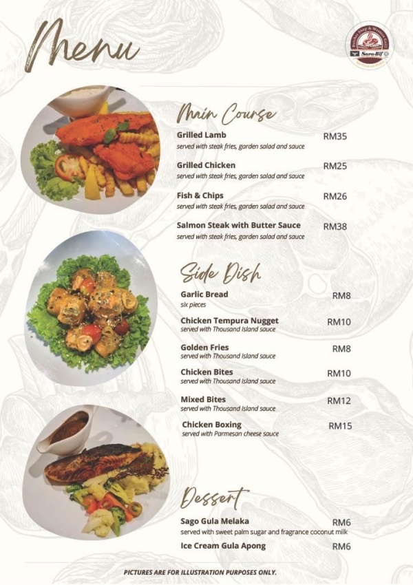Sara-Bif Miri Western Grill Premium Outlet Menu Preview - Miri City Sharing