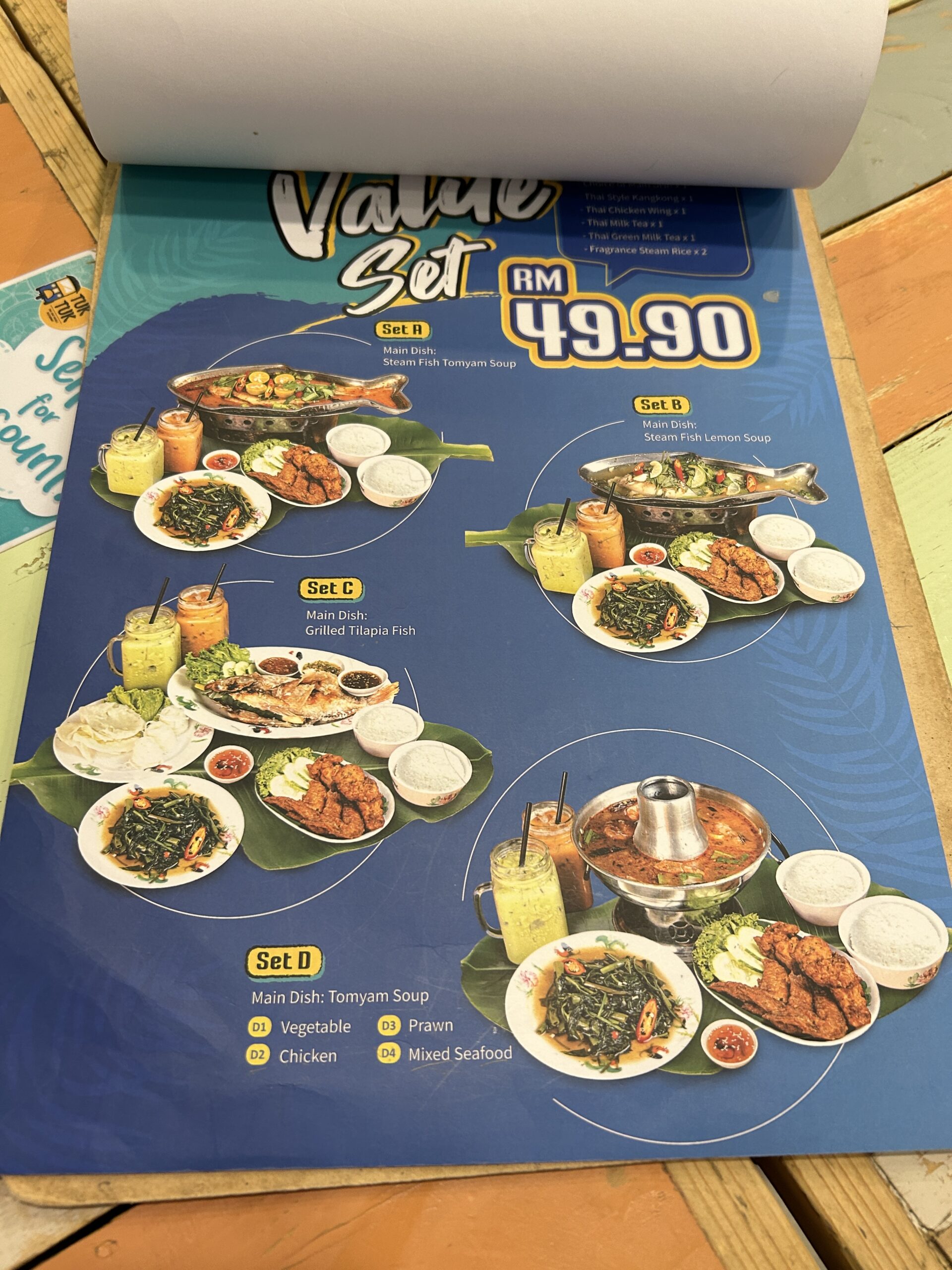 Tuk Tuk Thai Boat Noodle Restaurant Menu in Miri Miri City Sharing