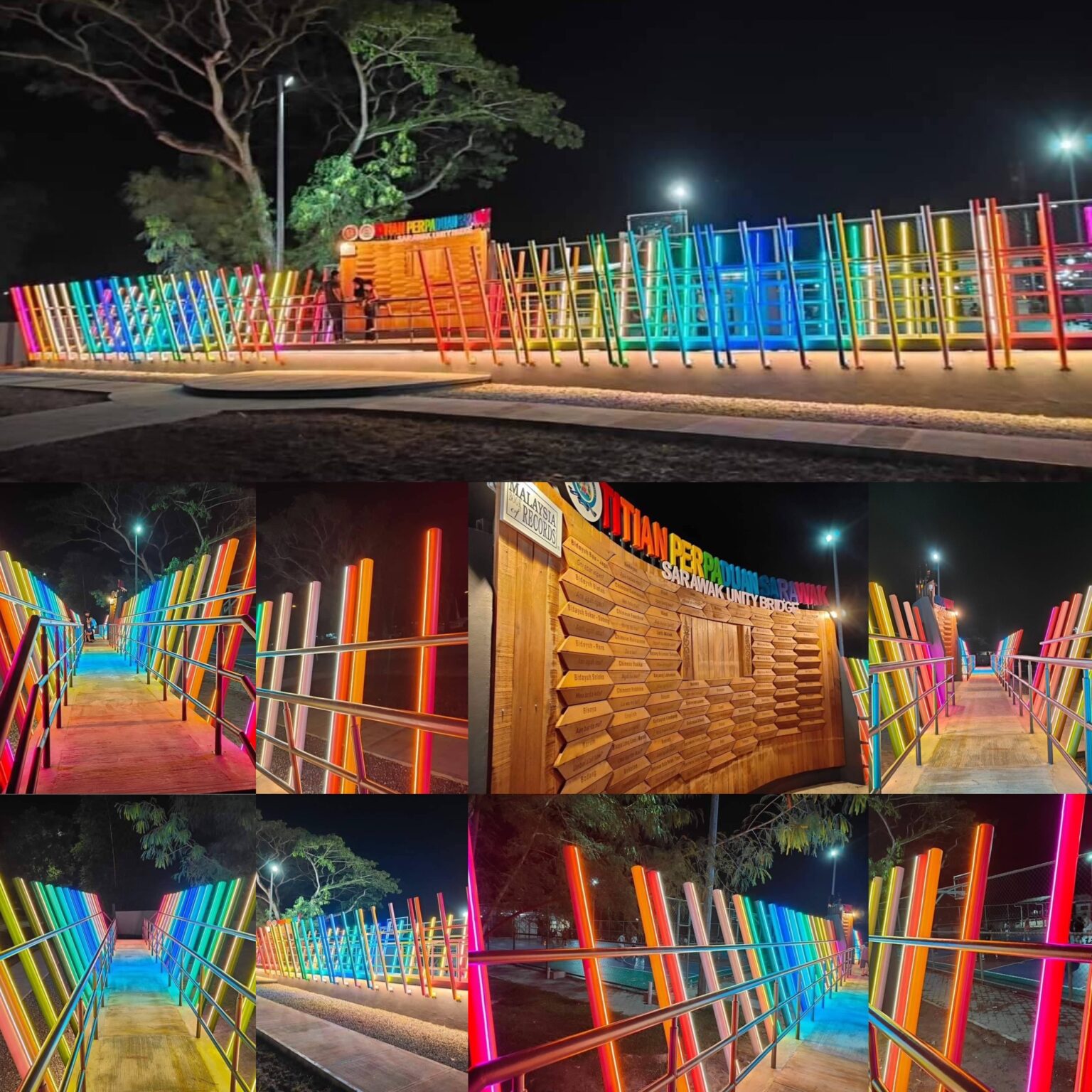 Colourful Bridge New Landmark in Miri Miri City Sharing