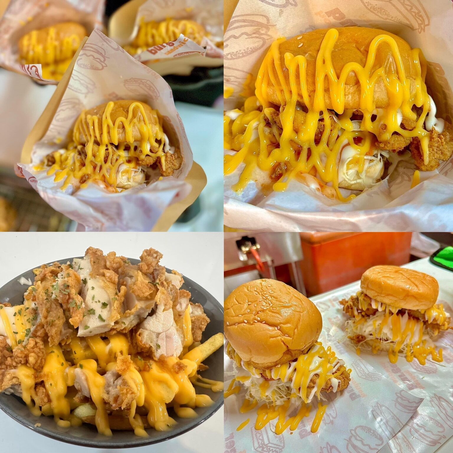 Miri Crispy Chicken Burger with Cheese Sauce Miri City Sharing